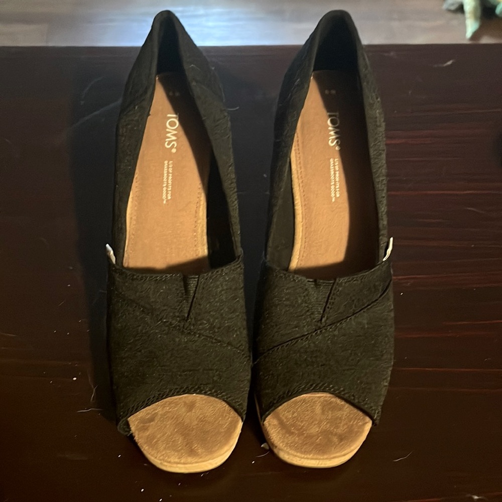 Toms wedges. Never worn